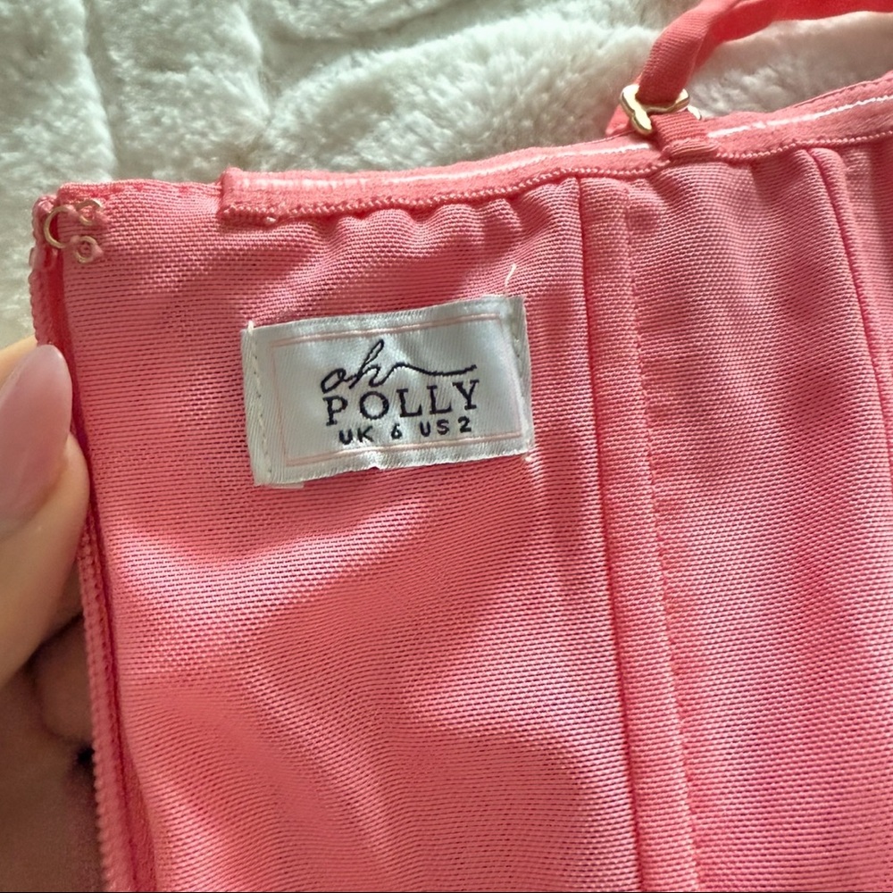 Pink Embellished Bandeau Maxi Dress - Picture 3 of 4